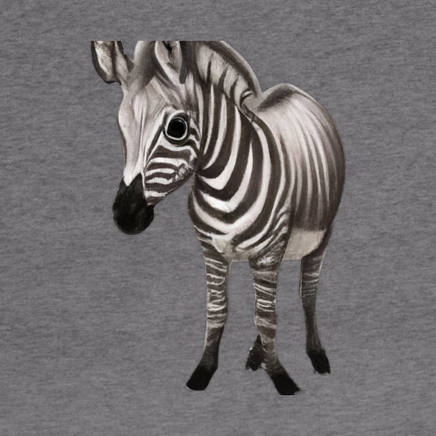 Cute Quagga Drawing by Play Zoo